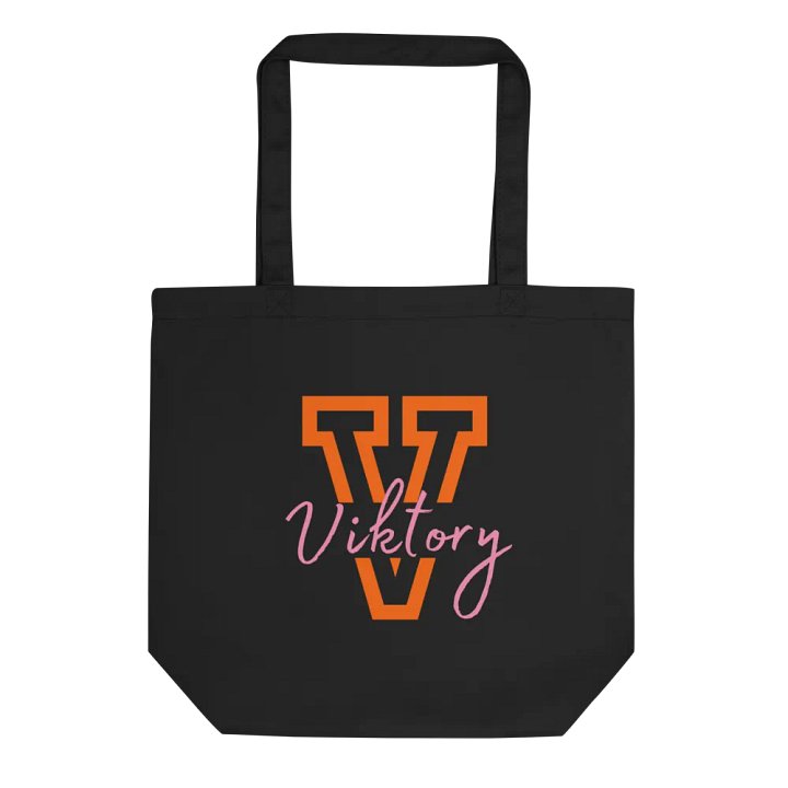 Black Tote (orange & pink logo) product image (1)