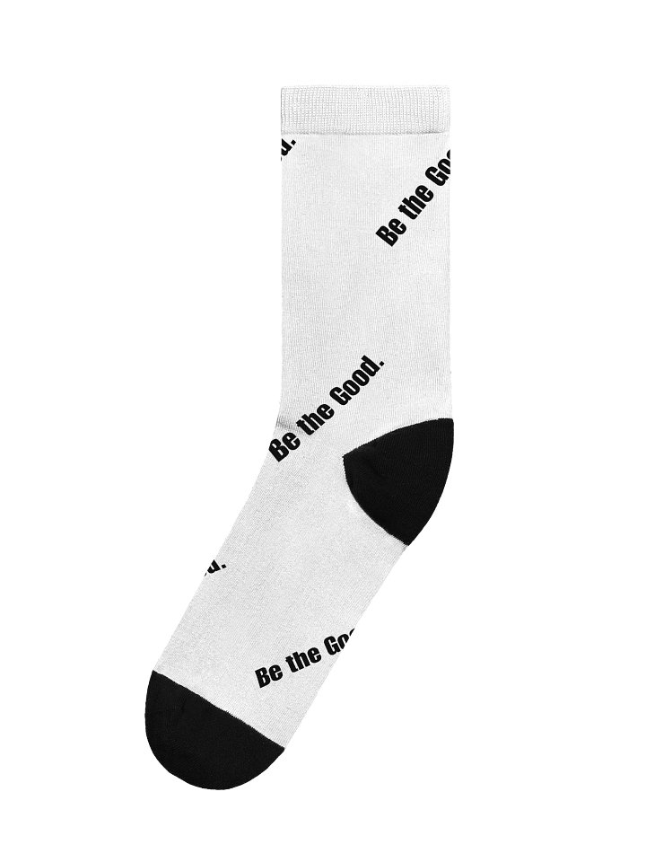 Eco-Friendly Artistic "Be the Good" Crew Socks product image (1)