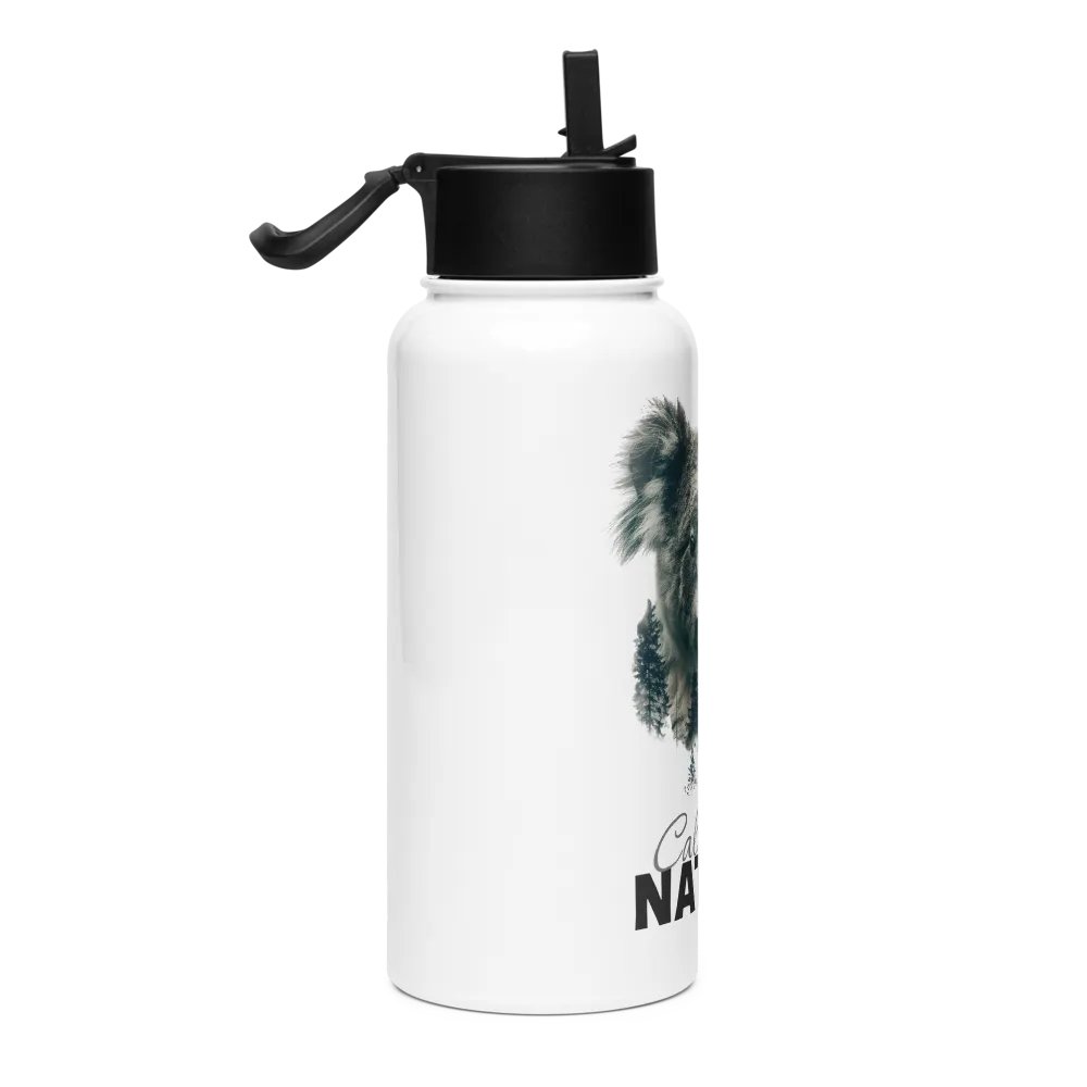 "Calm is my Nature" Koala Forest Stainless Steel Water Bottle product image (2)