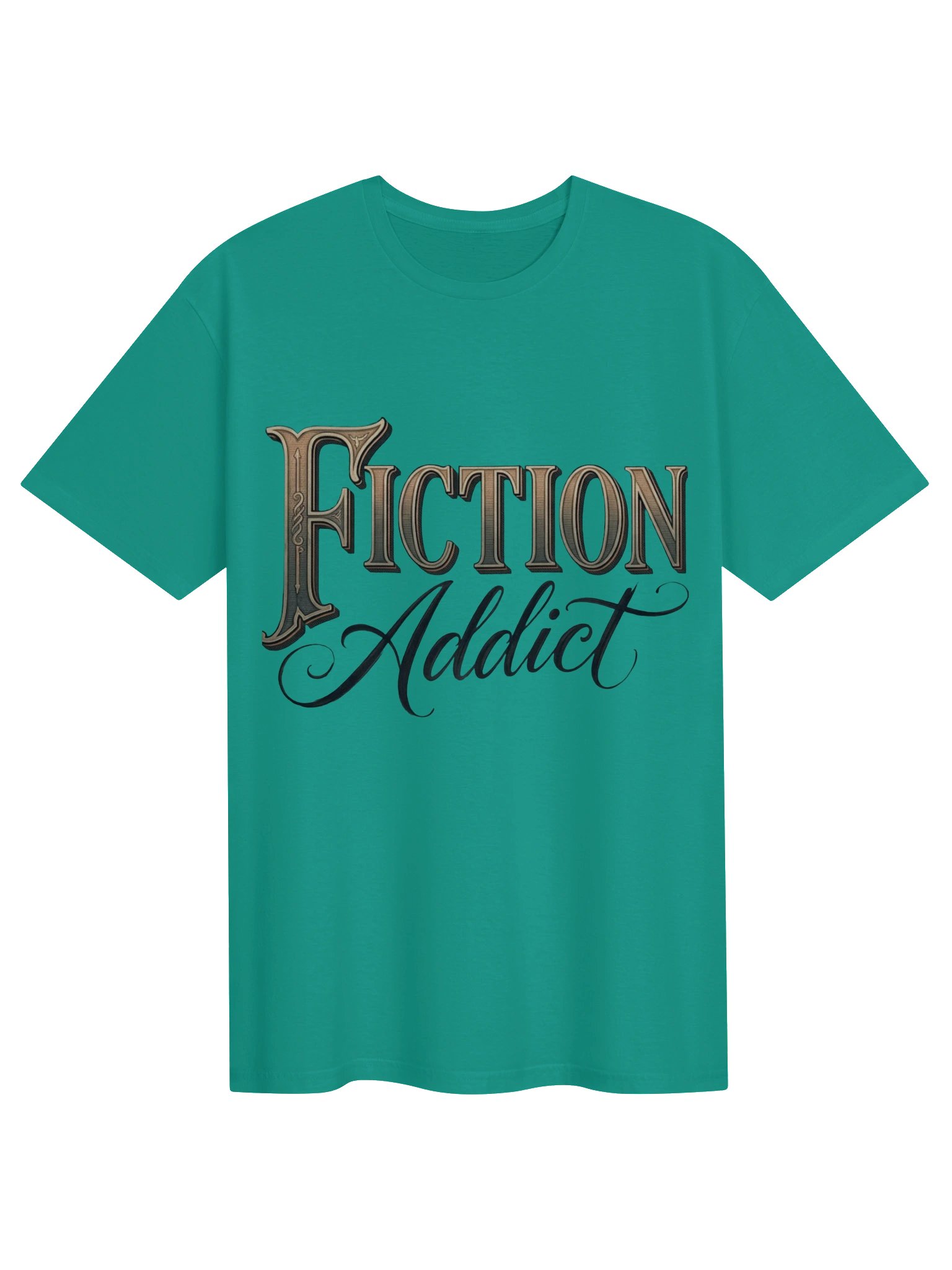 Fiction Addict Luxury Bookish Tee – Dark Academia & Fantasy Reader T-Shirt product image (2)
