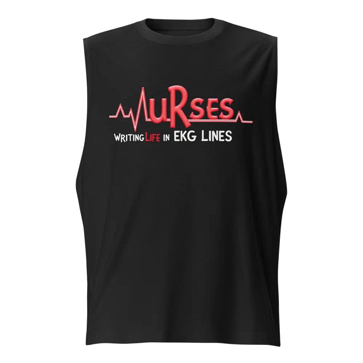 EKG Heartbeat Nurses Muscle Tank product image (1)
