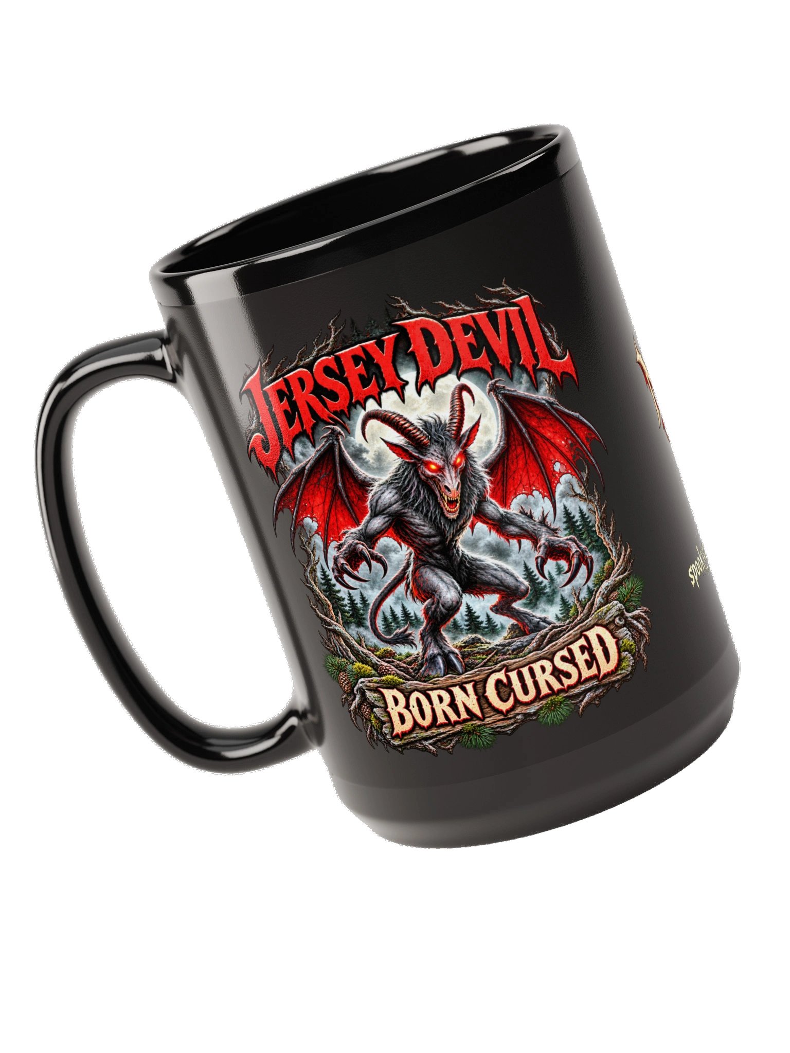 Jersey Devil “Born Cursed” Black Mug product image (5)