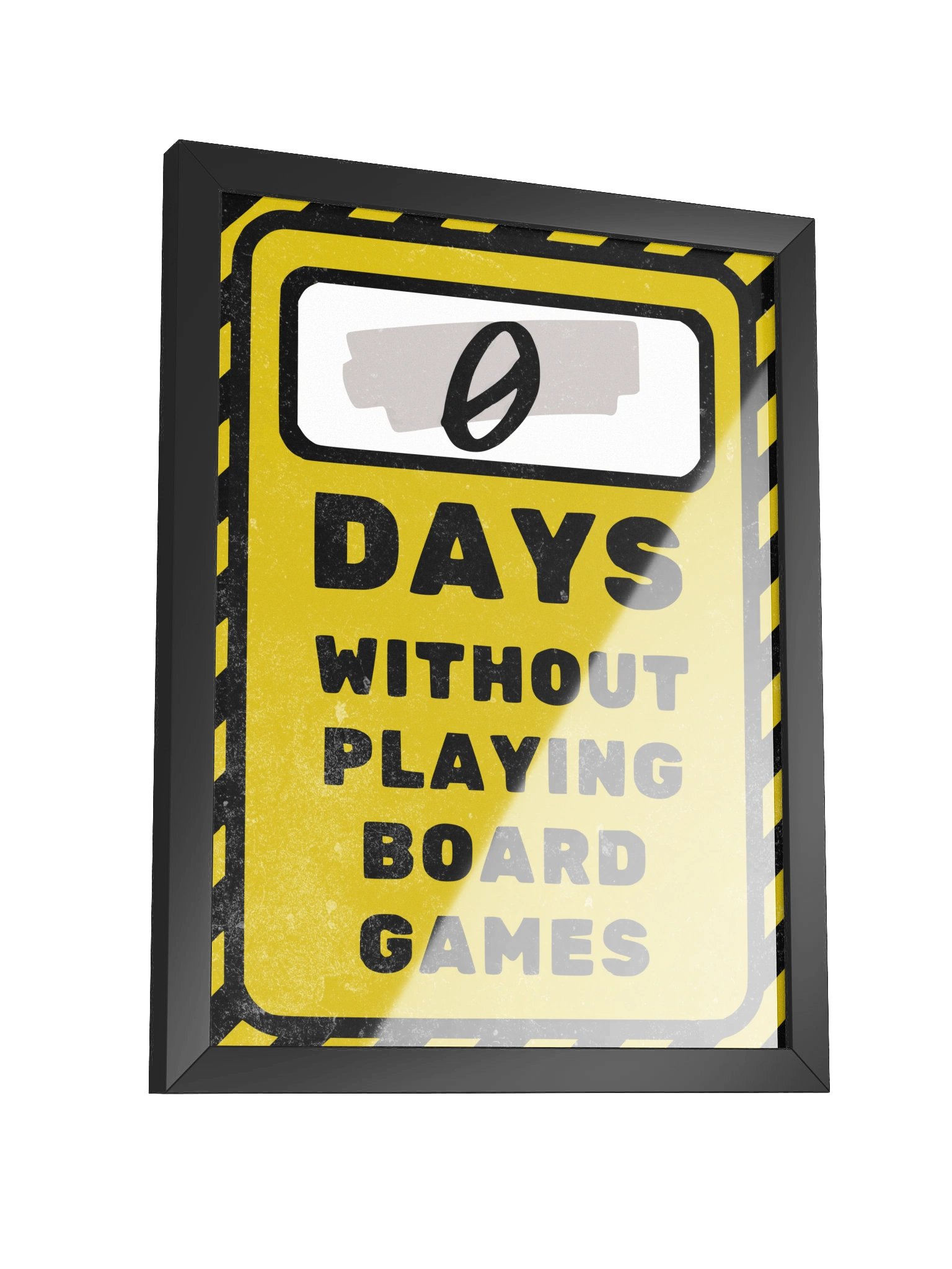 Yellow Workplace Safety Sign Board Game Room Poster - FRAMED product image (12)