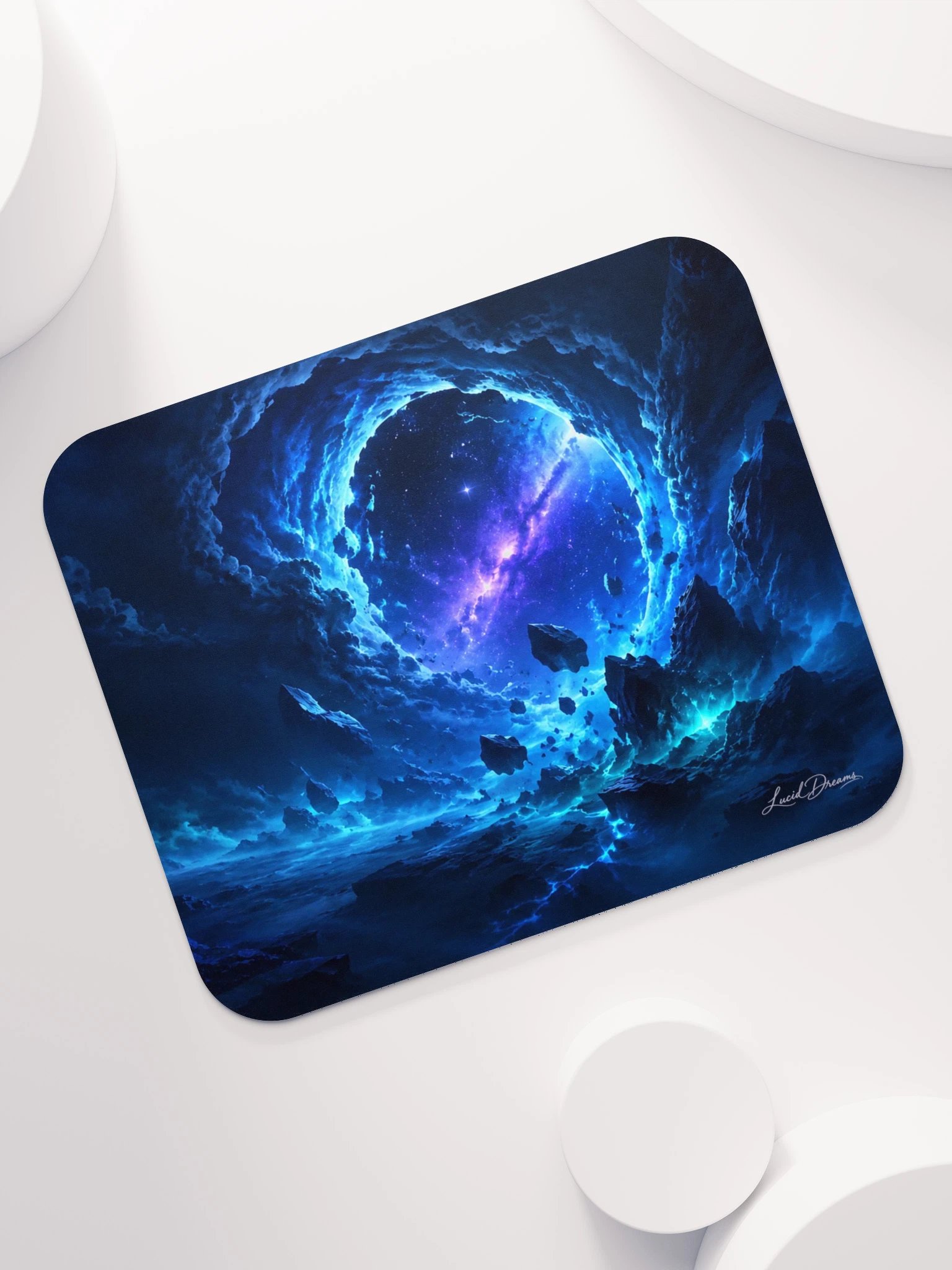 Blue Cosmic Vortex Mousepad product image (7)