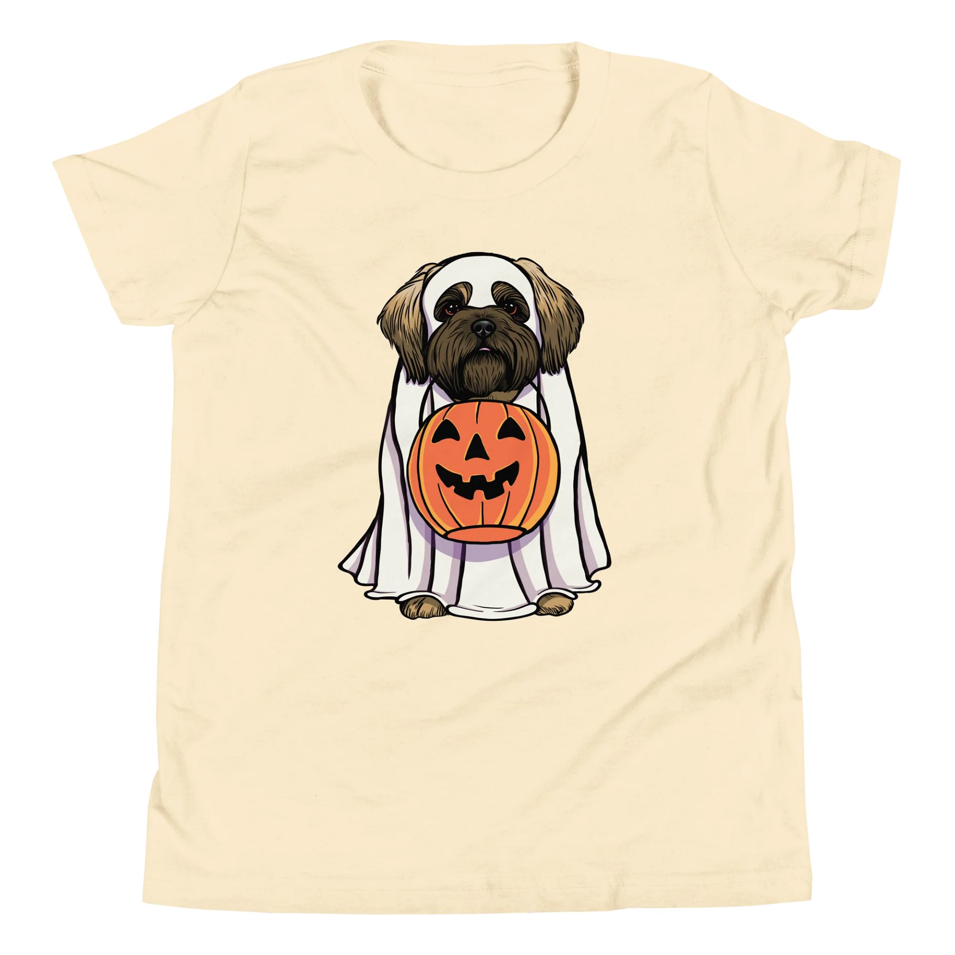 Halloween Shih Tzu(Brown, Black Mask) Youth T-Shirt product image (5)
