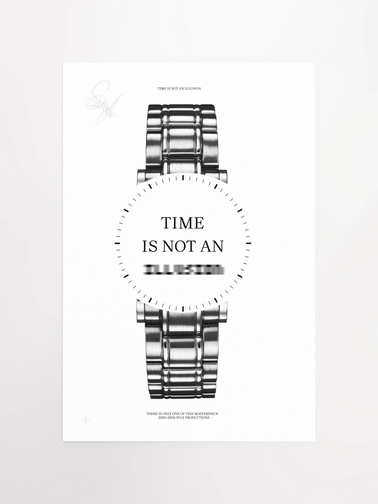 TIME IS NOT AN ILLUSION - WHITE PRINT product image (4)