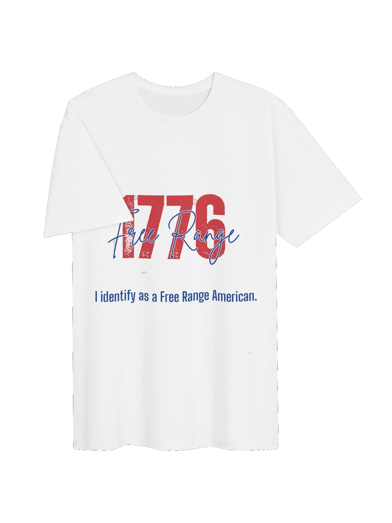 "I Identify as a Free Range American" — White Tee product image (3)