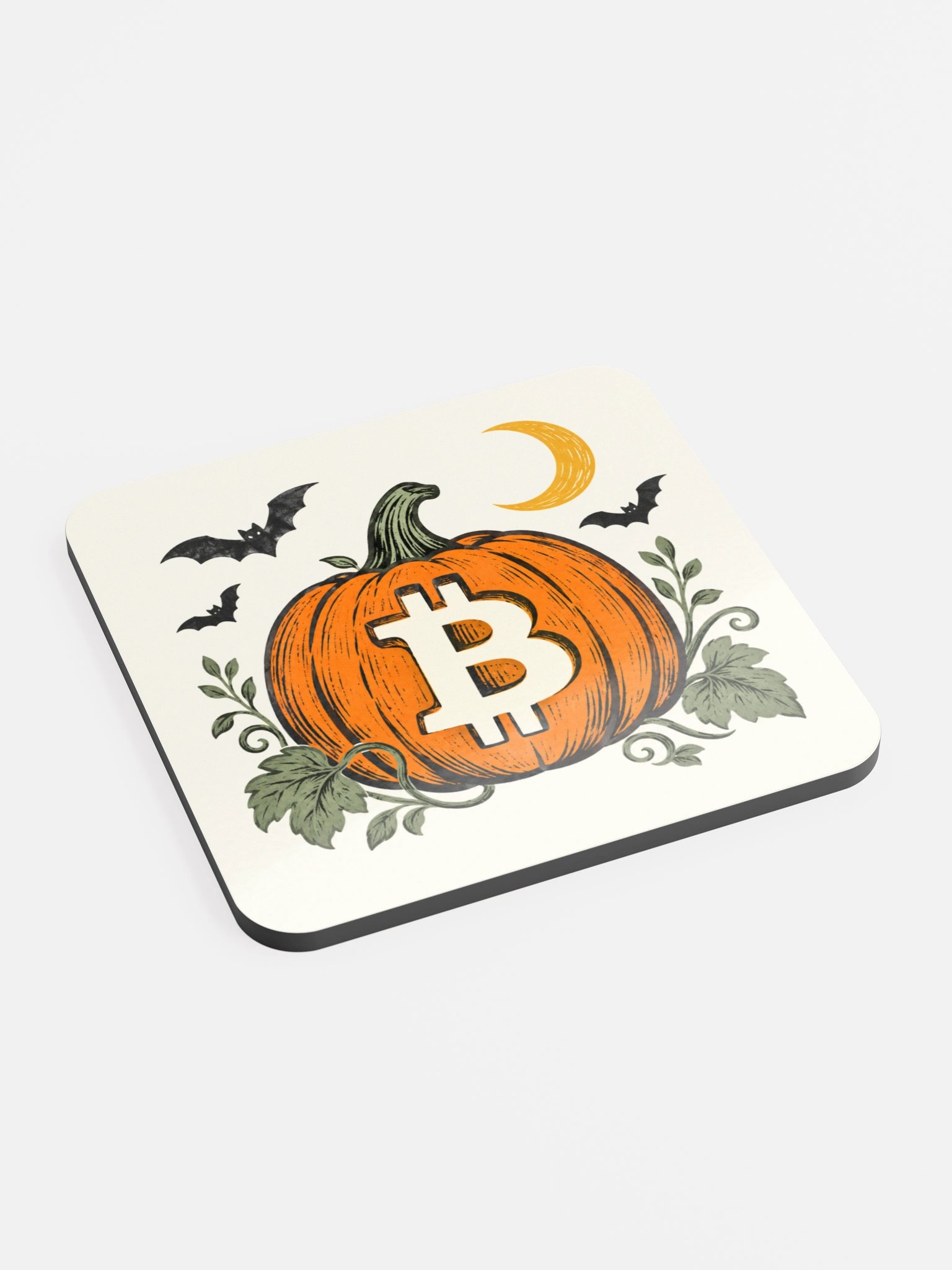 Haunted Harvest — Bitcoin Pumpkin Coaster product image (2)