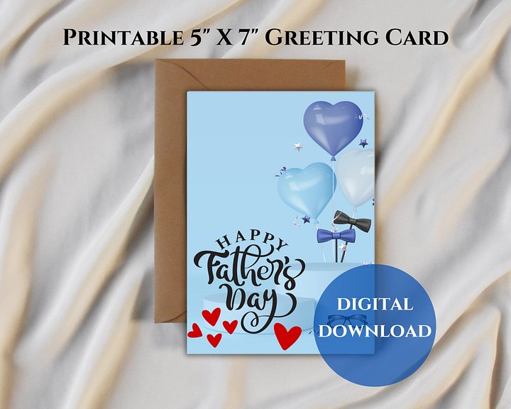 Balloons & Bow Ties Father's Day Card product image (1)
