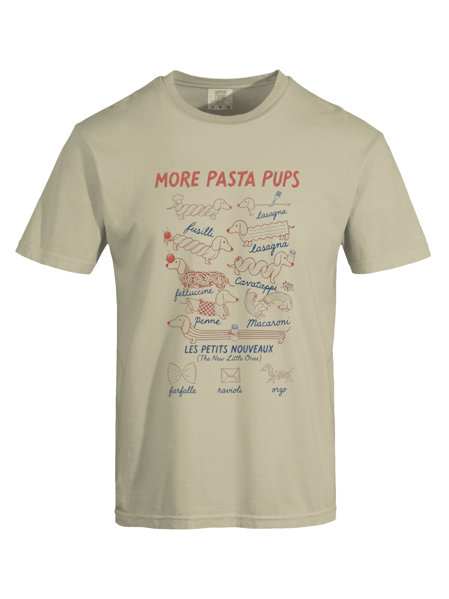 Comfort Colors Pasta Pups Shirt, Lustiges Dackel Spagetti Shirt, Italienisches Feinschmecker Geschenk product image (77)