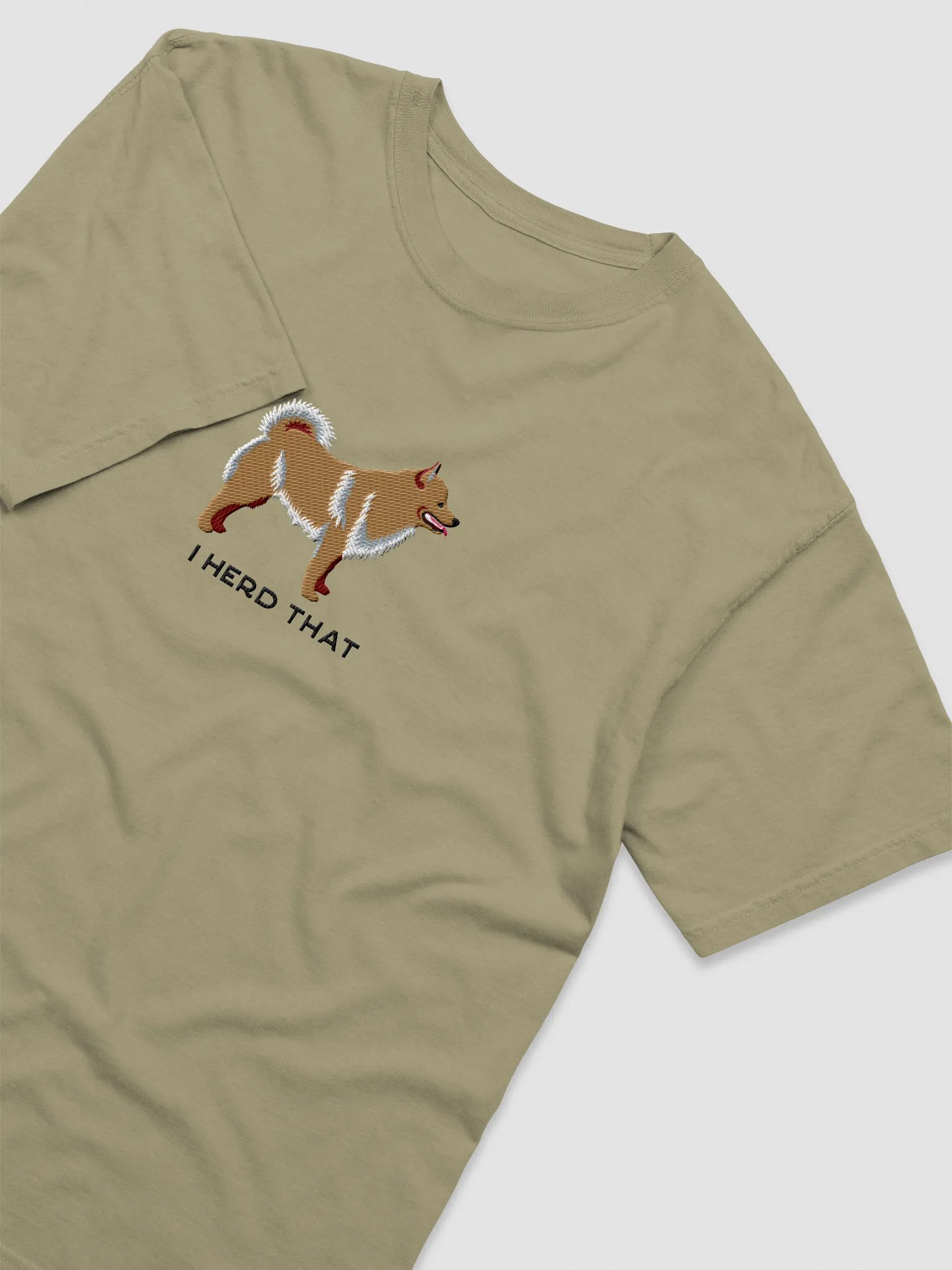 I Herd That T-Shirt(Embroidered) of a Schipperke(Tan) product image (6)