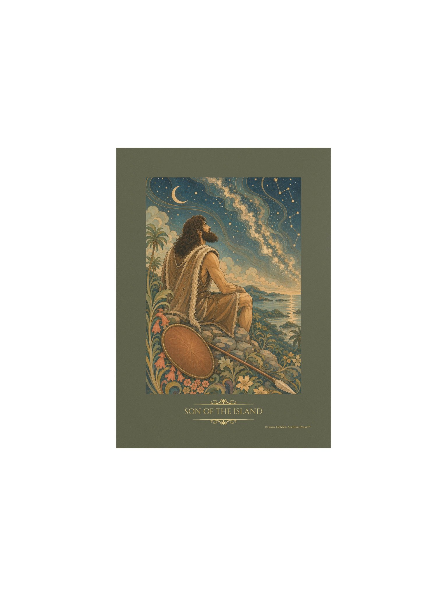 Son of the Island — Art Nouveau Art Print (Man and Stars) product image (3)