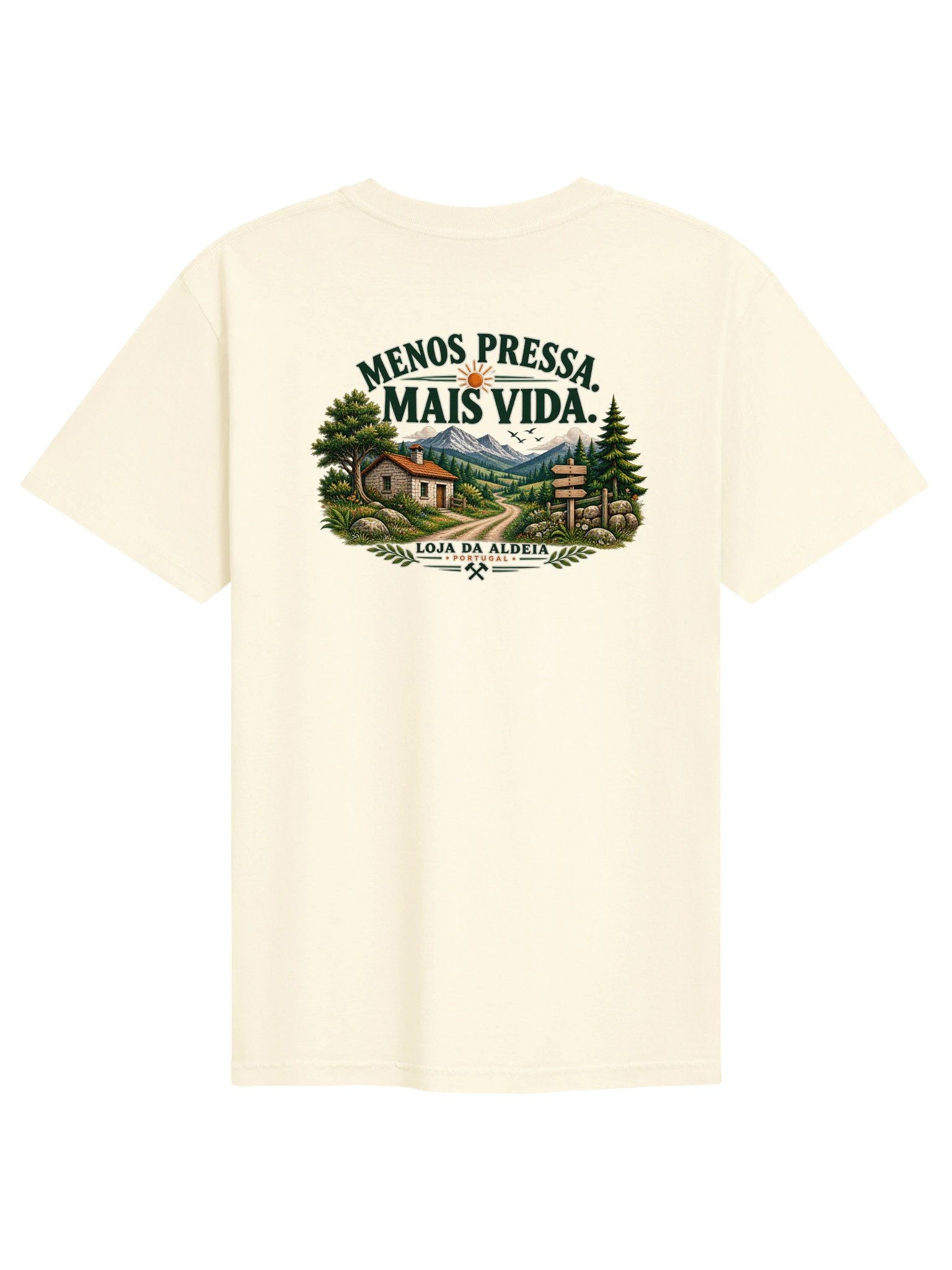 T-Shirt Menos Pressa, Mais Vida — Loja da Aldeia product image (2)
