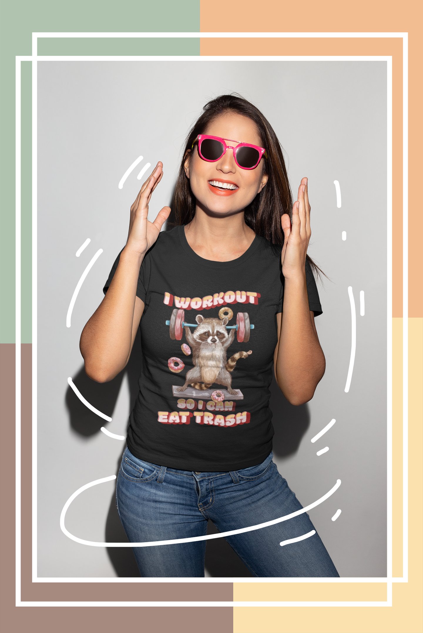 I Workout So I Can Eat Trash Shirt (unisex) product image (5)