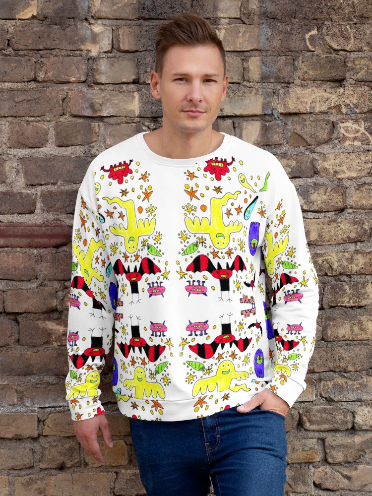 Whimsical Ghost Party All-Over Sweatshirt product image (12)