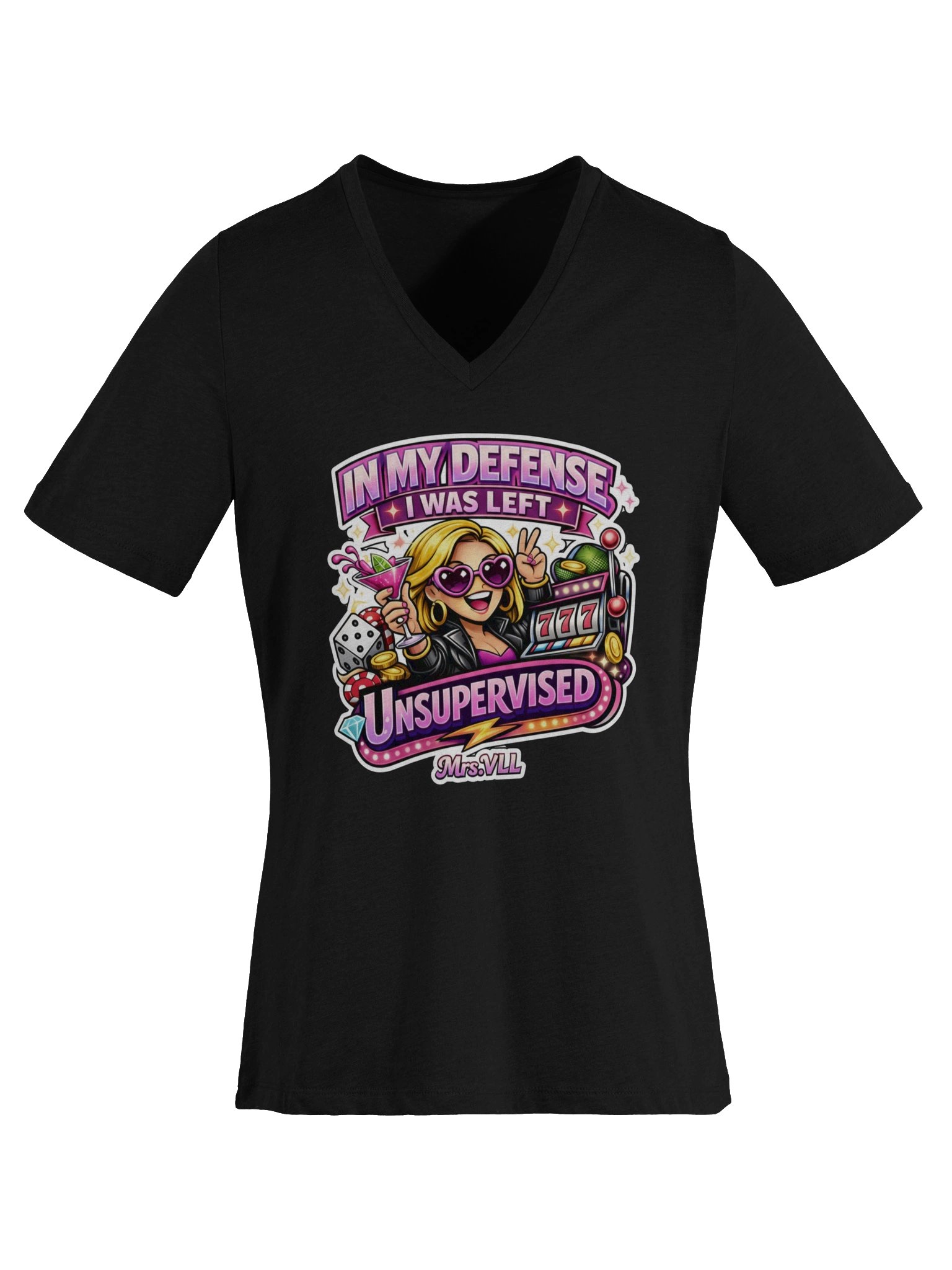 In my Defense... Women's Relaxed V-Neck Tee product image (22)