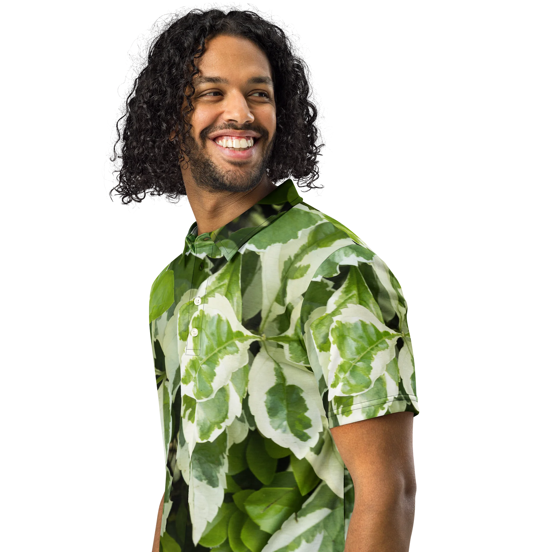 Moss & Parch All-Over Print Men's Slim Fit Polo Shirt product image (2)