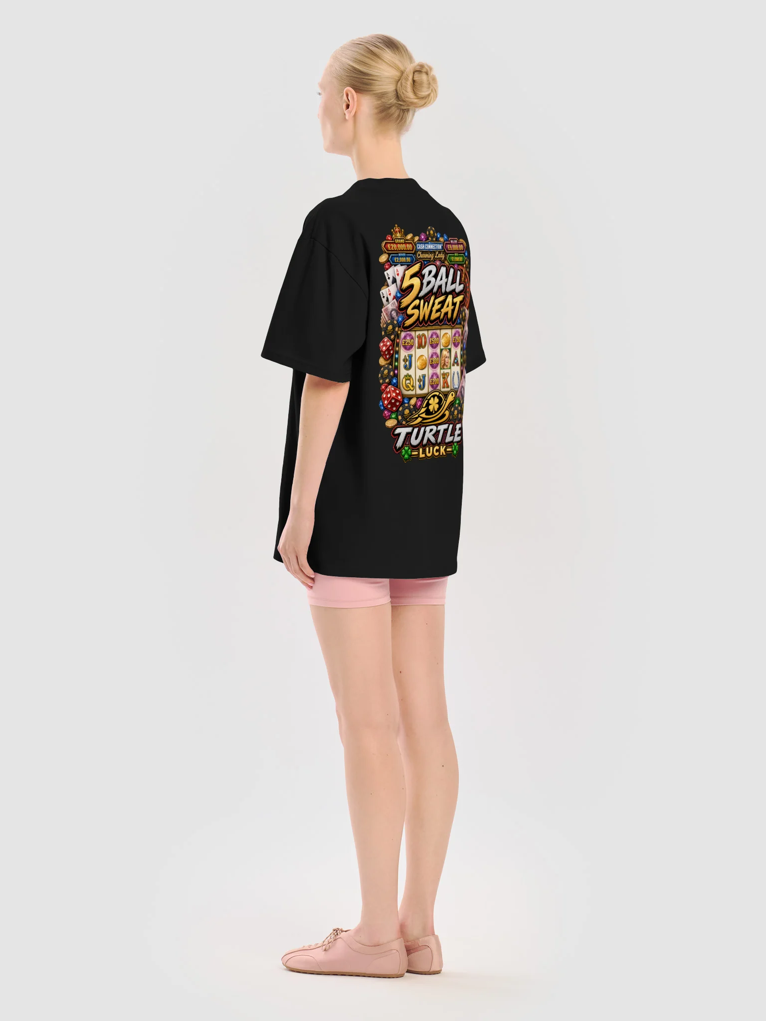 Turtle Luck Minimal Logo Heavy Tee (5 Ball Sweat Collection) product image (12)
