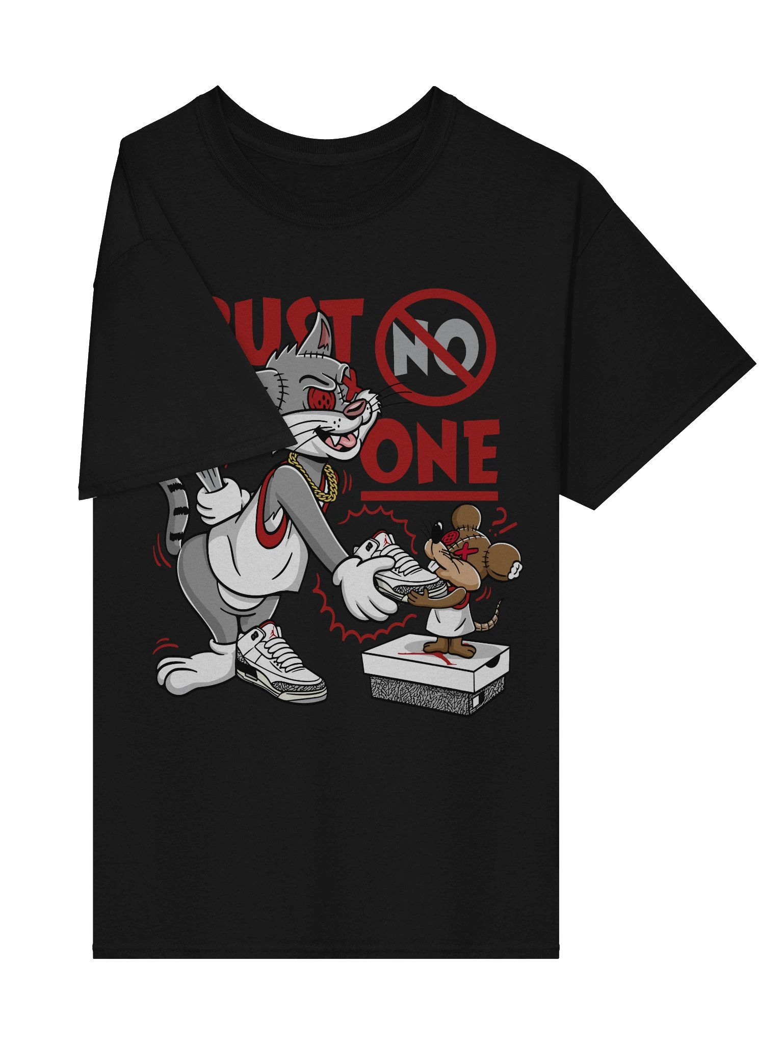 Cat & Mouse Mistrust T-Shirt - Unisex T-Shirt – Premium Printed T-Shirt for Everyday Casual & Streetwear product image (4)