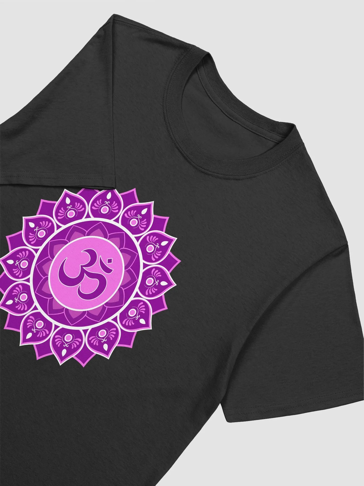Spiritual Om Symbol Mandala Unisex T-Shirt - Purple Harmony Design product image (3)