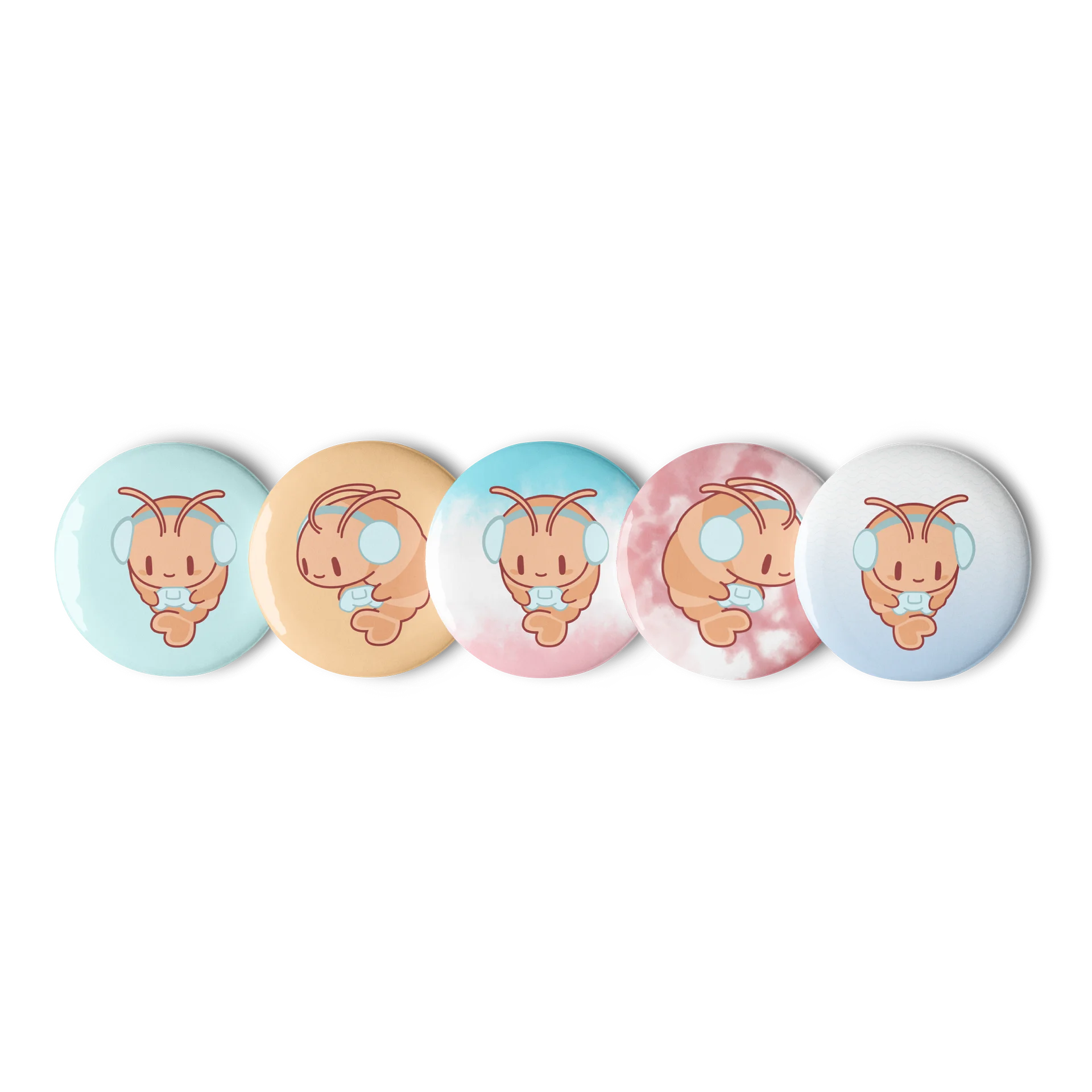 Shrimpy Gamer Pin Button Set product image (1)