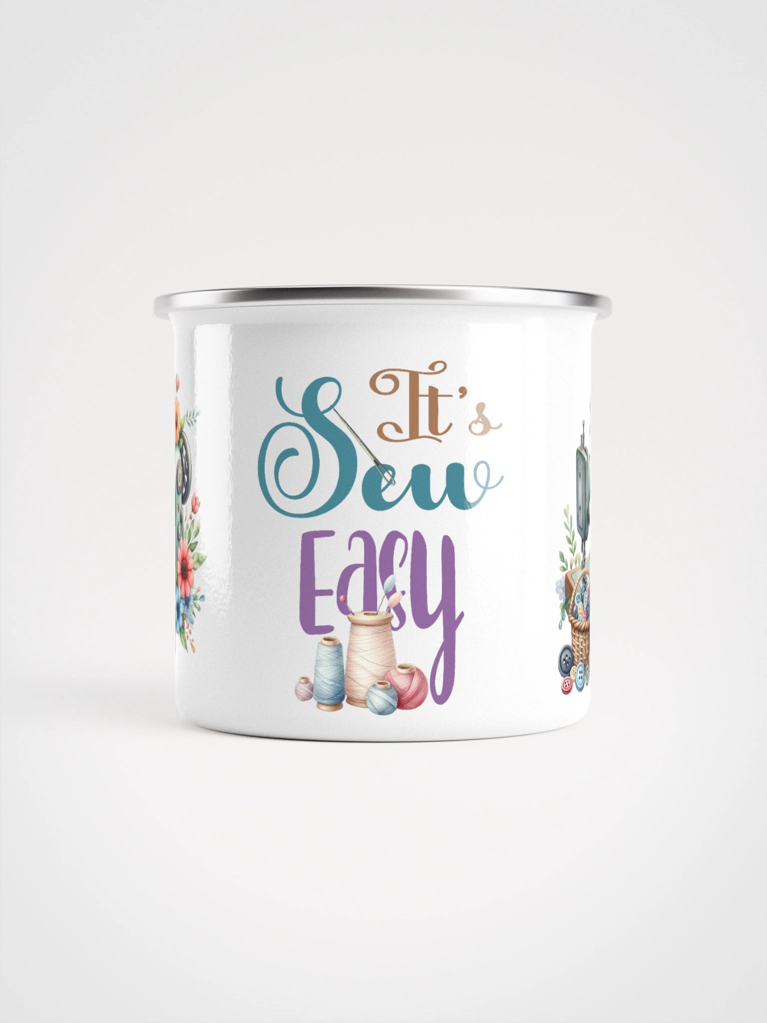 It's Sew Easy Vintage Sewing Machines Enamel Mug product image (2)