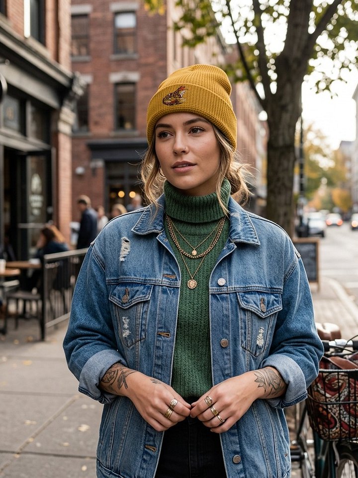 Autumn Fox Waffle Beanie product image (1)