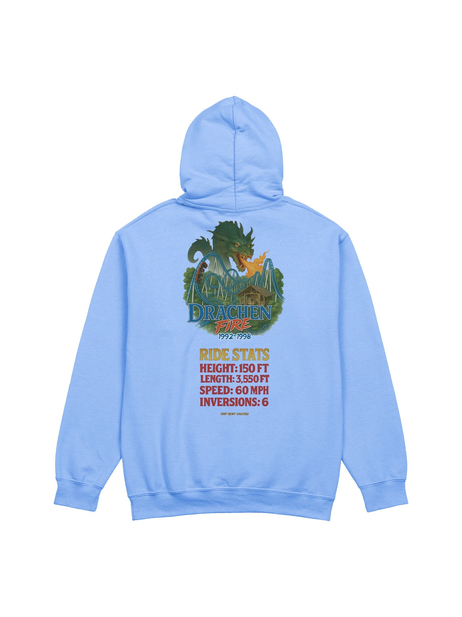 Drachen Fire Roller Coaster Unisex Hoodie product image (19)