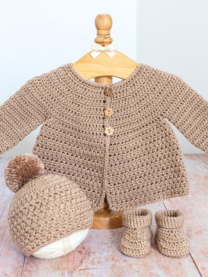 The Ella Baby Cardigan Crochet Pattern product image (1)