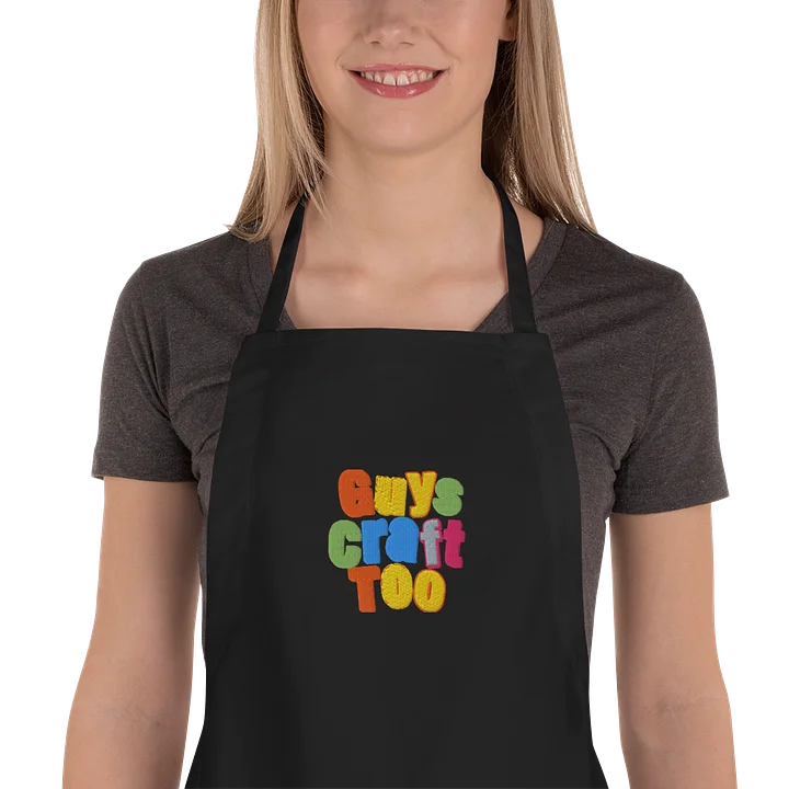 Playful 'Guys Craft Too' Embroidered Apron product image (1)