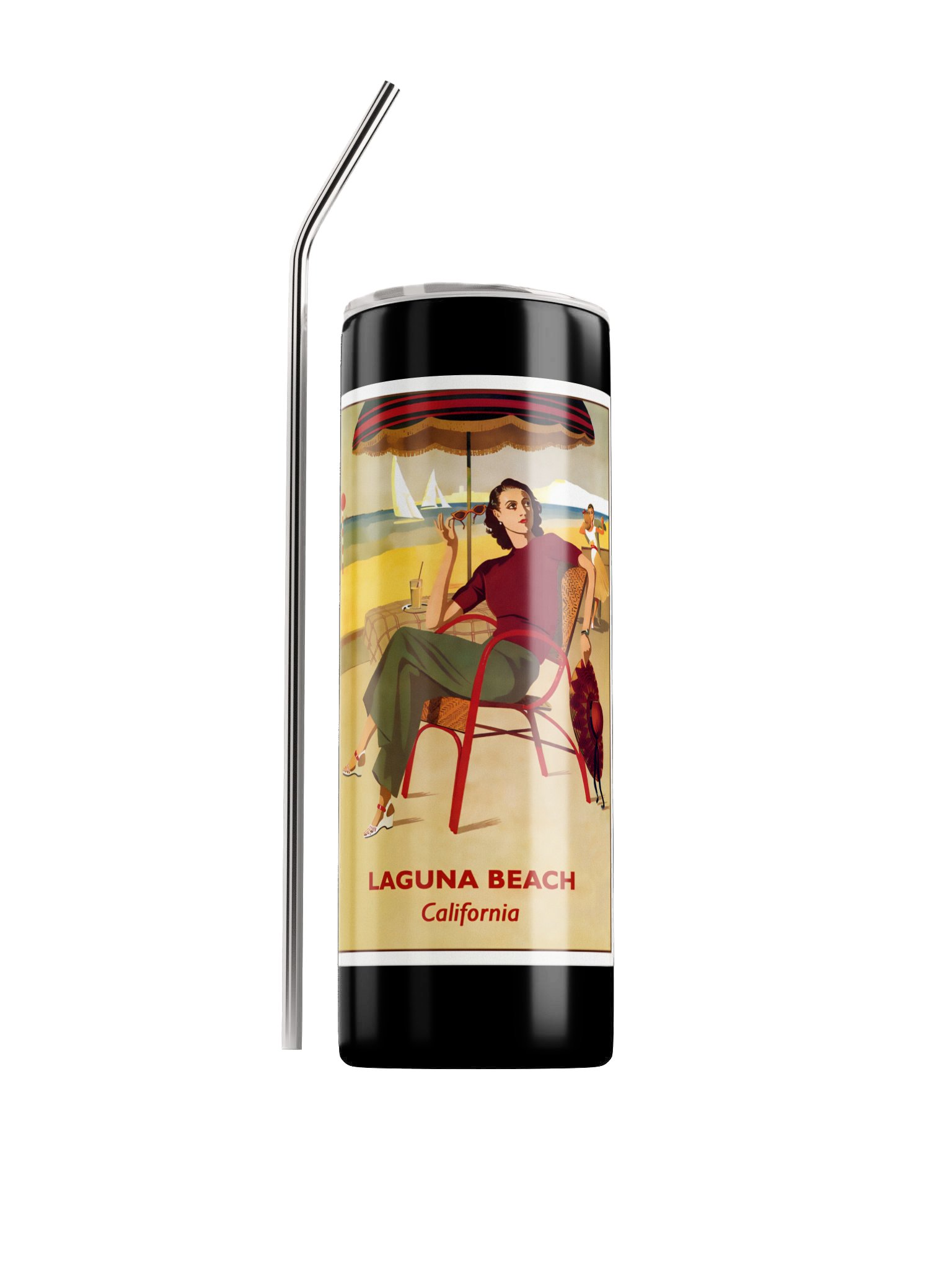 Laguna Beach Retro Travel Tumbler product image (2)