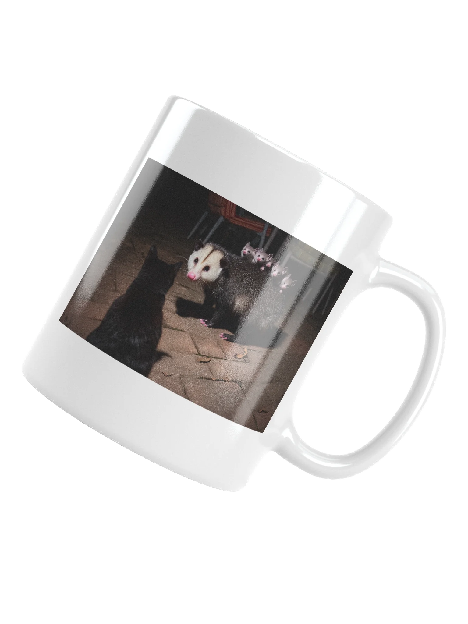 Cat meets opossum family Cup product image (3)