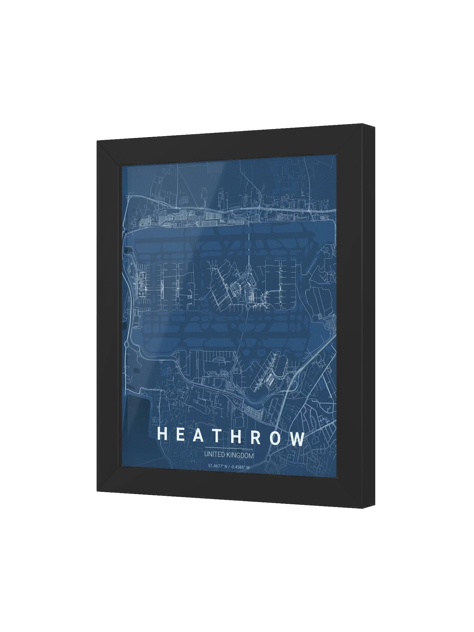 Framed London Heathrow Blueprint Poster product image (3)