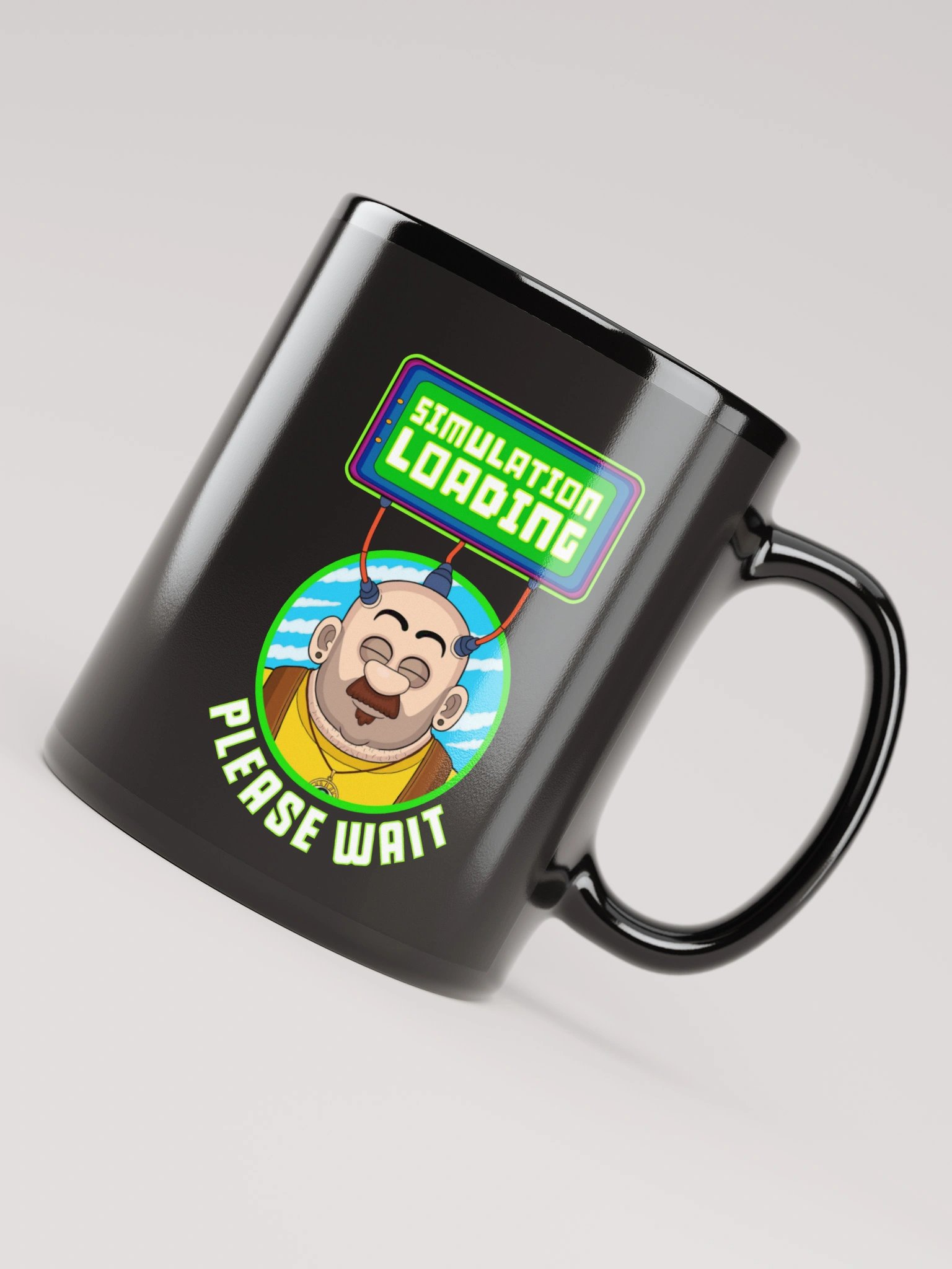 Simulation Loading - Black Glossy Mug product image (4)