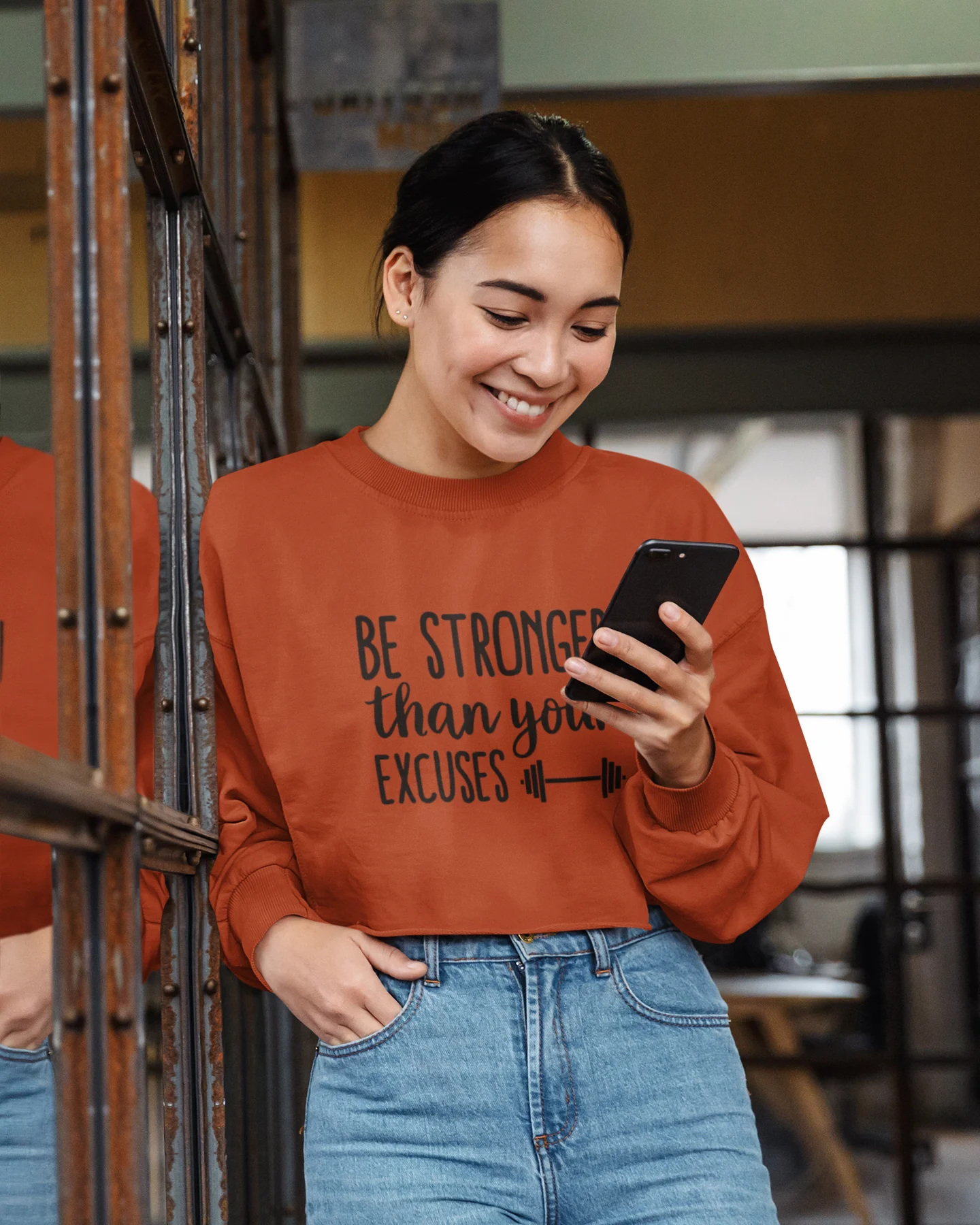 Be stronger than your Excuses Women's Crop Sweatshirt product image (1)
