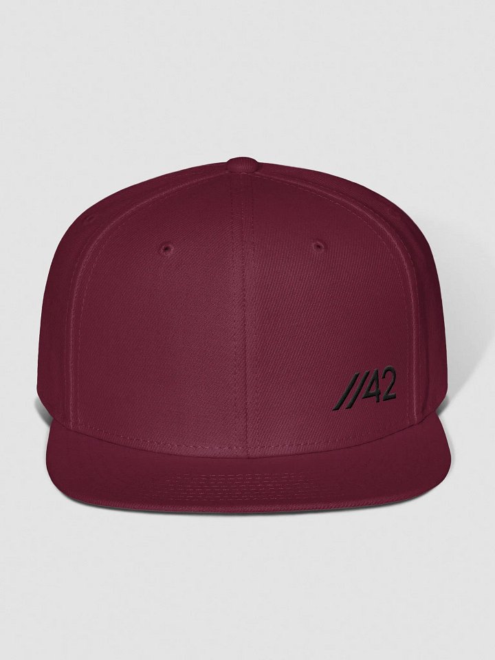 //42 "FLAT BRIM" CAP (BLACK THREAD) product image (10)