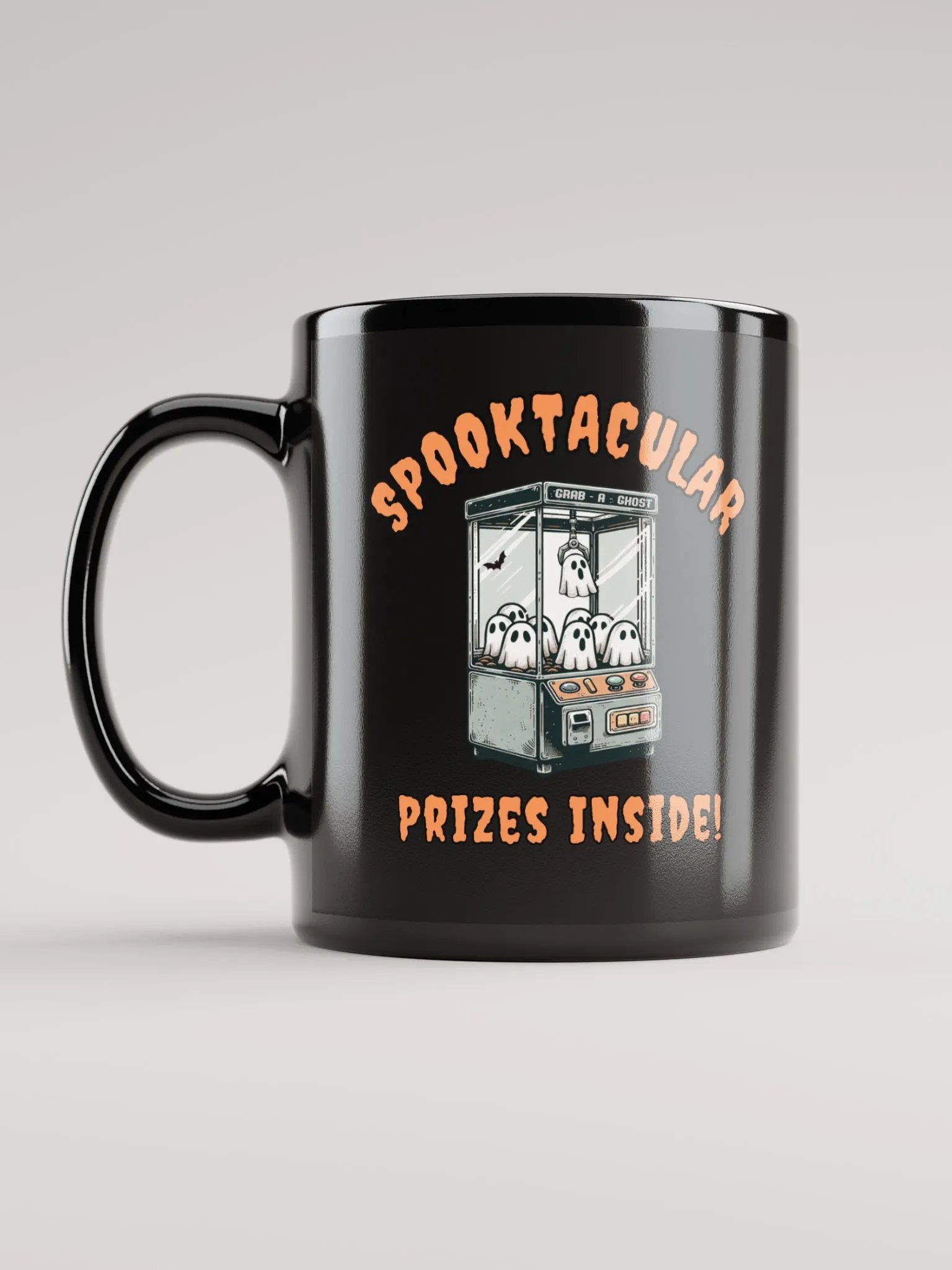 Spooktacular Ghost Claw Machine Black Glossy Mug product image (7)