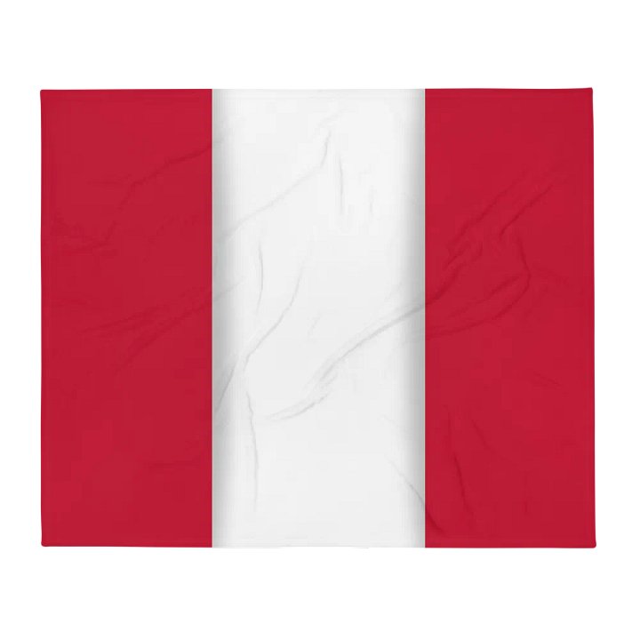 Red White Red Flag Colored Throw Blanket product image (2)