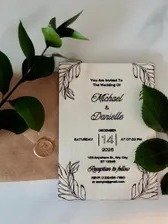 Personalized Engraved Wooden Wedding Invitations: Rustic Poplar Invite product image (5)
