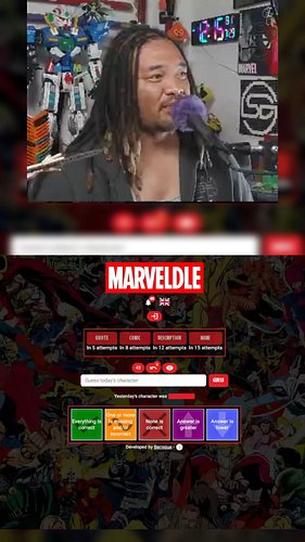 Comic Marveldle - I don't think this counts? I think? I'm so lost on this typing..... #comics #marvel #marveldle