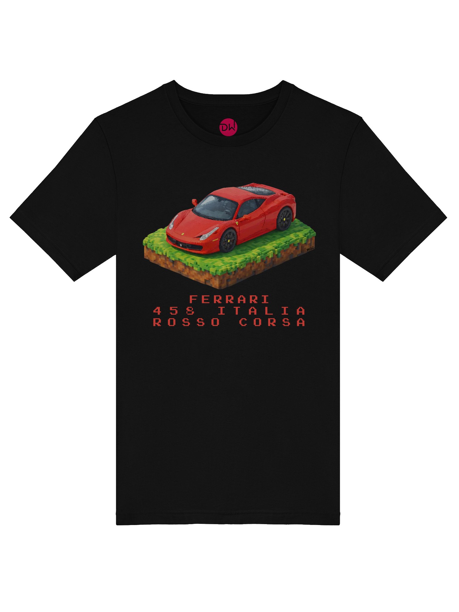 Rosso Corsa Red Ferrari 458 Italia Shirt (Pixel, Retro, Minecraft) product image (45)