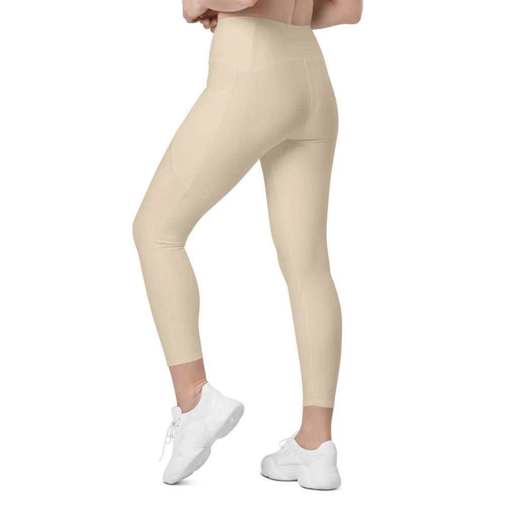 Pastel Cream Leggings with Pockets product image (5)