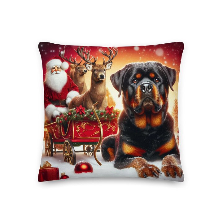 Festive Rottweiler Winter Wonderland Premium Pillow product image (1)