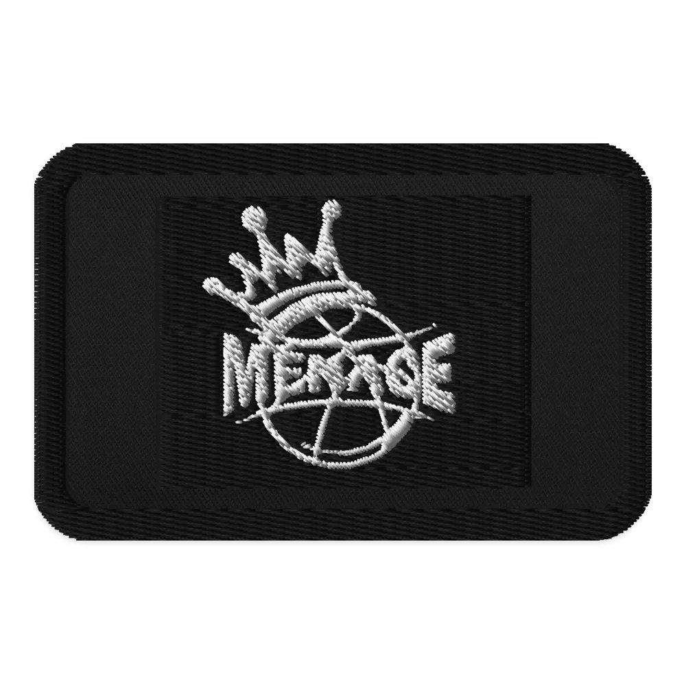reverse black and white menace patch product image (1)