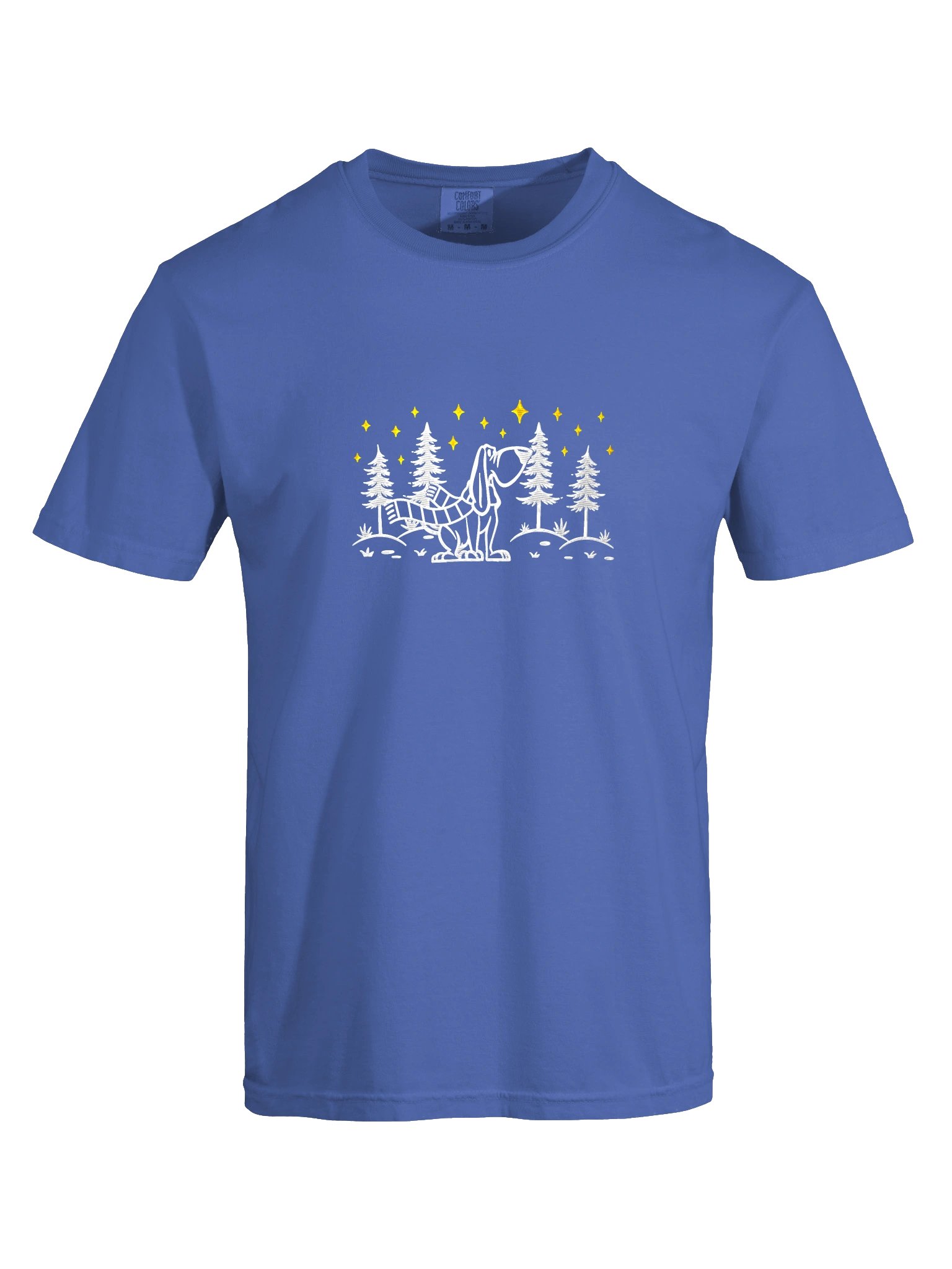 Bloodhound Winter/Christmas Line Art Design Embroidered T-Shirt product image (29)