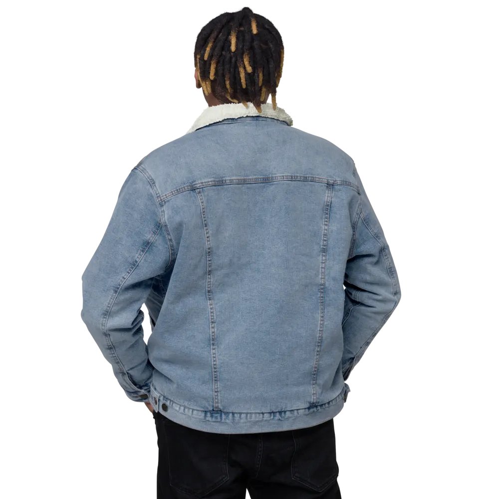 Zenith Unisex Heavyweight Sherpa Denim Jacket - 12oz - Black & Light Denim product image (10)