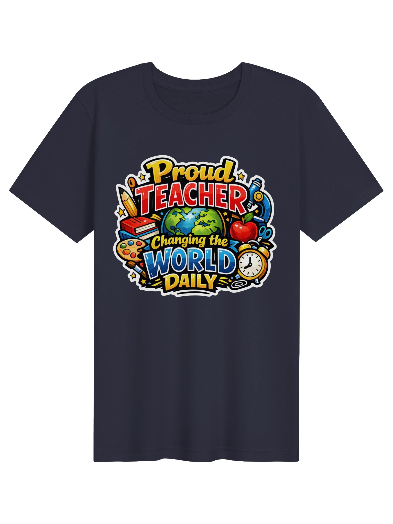 Proud Teacher Changing the World Daily Tee product image (6)