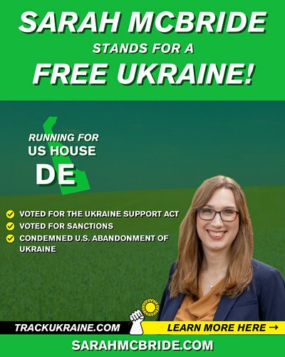 Delaware's singular congresswoman @sarahemcbride has supported Ukraine since entering office. Voting for the Ukraine Support ...