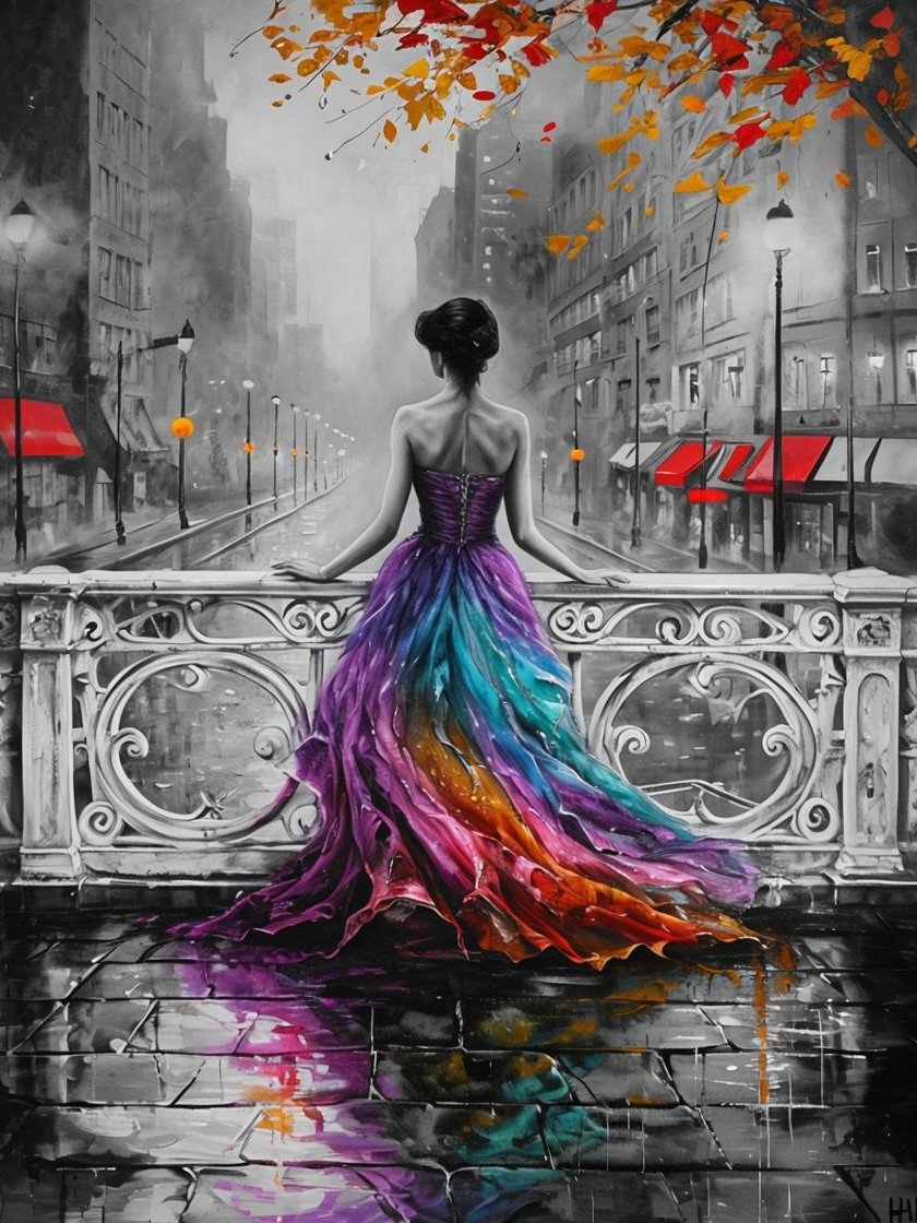 Colorful Cityscape Fantasy Poster product image (1)