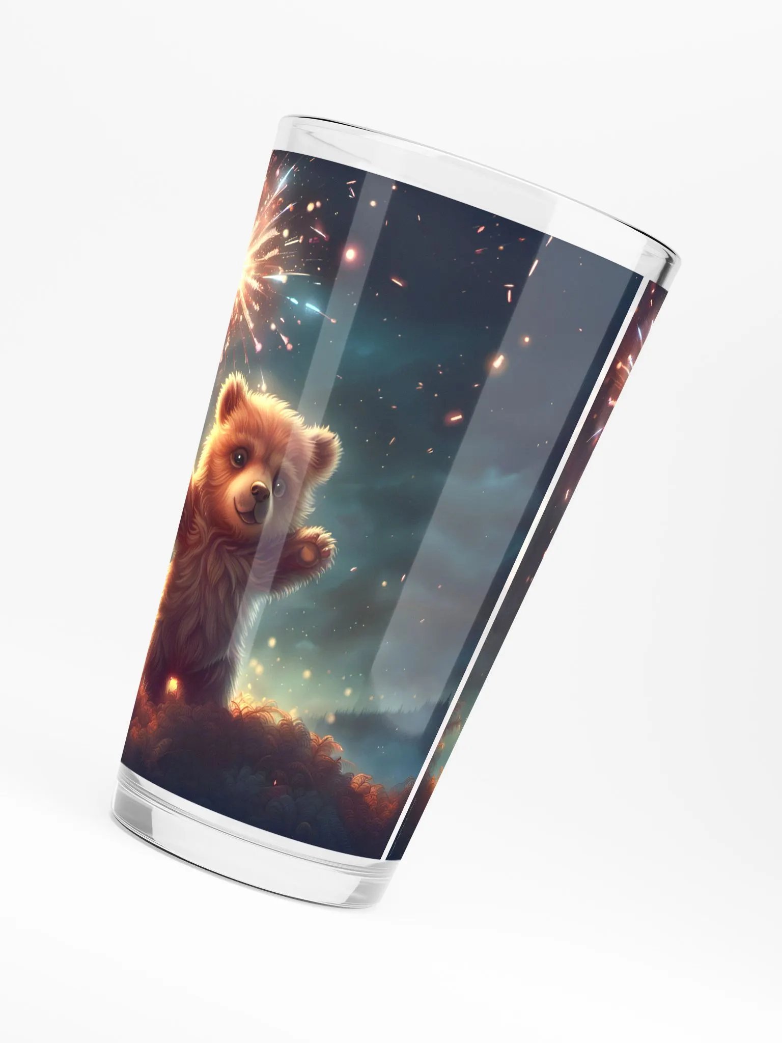 Fireworks Bear Pint Glass product image (6)
